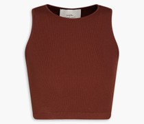 Camille Rowe Cropped Tanktop aus Rippstrick