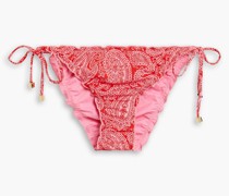 Tief sitzendes wendbares Bikini-Höschen mit Paisley-Print