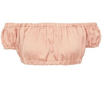 Schulterfreies Bikini-Oberteil aus Seidensatin 3