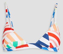 Triangel-Bikini-Oberteil mit Print