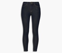 Hoch sitzende Cropped Skinny Jeans 24
