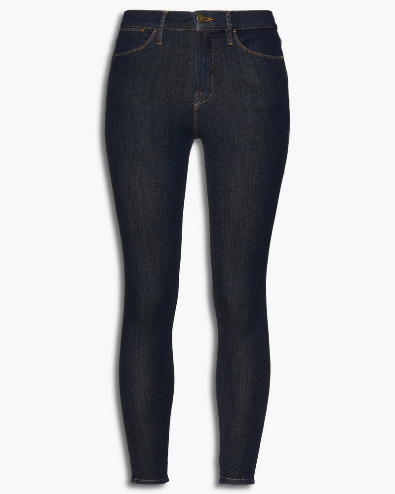 Frame Denim Damen Hoch sitzende Cropped Skinny Jeans 24