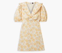 Kayla Minikleid aus Baumwolle mit floralem Print und Rüschen