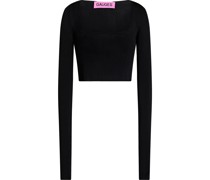 Kama Cropped Oberteil aus Rippstrick L