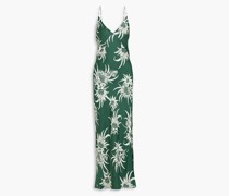 Larissa Slip Dress inMaxilänge aus Charmeuse aus einer Seidenmischung mit floralem Print