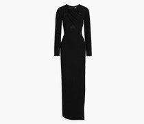 Robe aus Crêpe mit Cut-outs