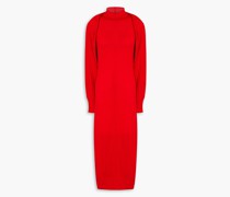 Set aus Cardigan und Midikleid aus einer Merinowoll-Seidenmischung