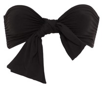 Bandeau-Bikini-Oberteil mit Schleife und Raffungen