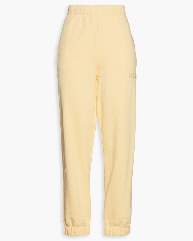 Ganni Damen Track Pants aus Frottee aus einer Baumwollmischung mit Stickereien M