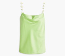 Drapiertes Top aus Satin aus Stretch-Seide