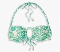 Neckholder-Bikini-Oberteil mit floralem Print