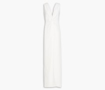 Robe aus Stretch-Cady mit Twist-Detail