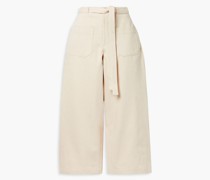 Scout Cropped Hose mit weitem Bein aus Baumwoll-Twill