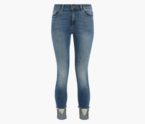 Florence halbhohe Skinny Jeans inDistressed-Optik