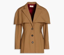 Blazer aus Twill aus Stretch-Wolle mit Cape-Effekt
