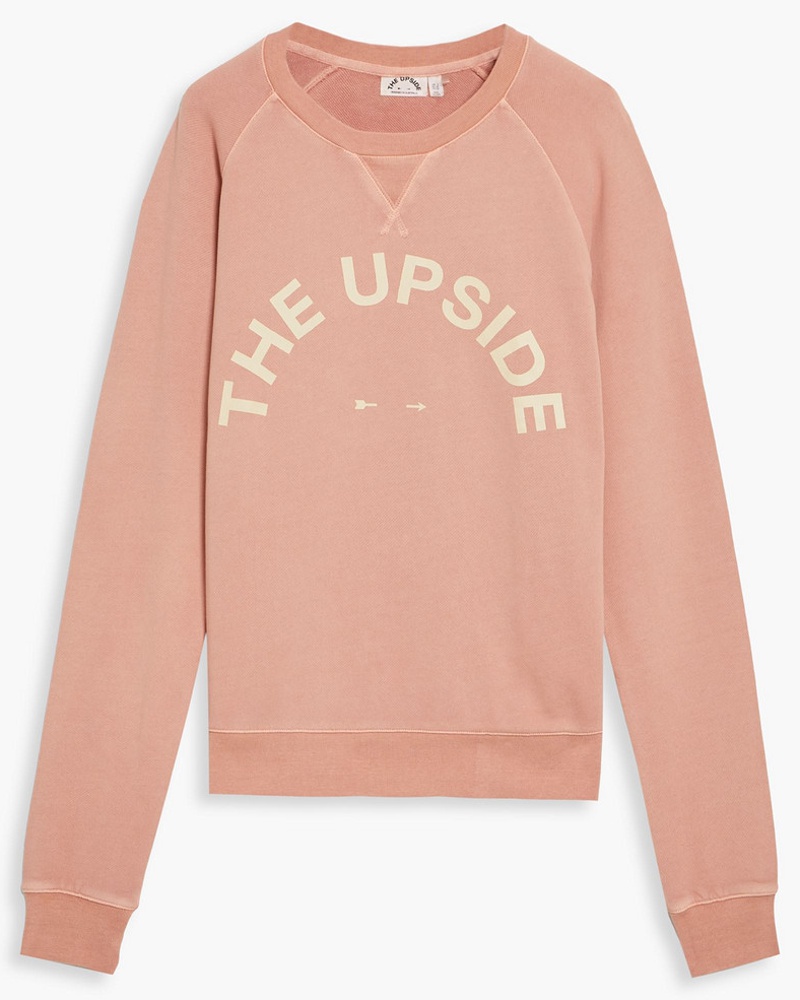 The Upside Damen Bondi Sweatshirt aus Baumwollfrottee mit Logoprint