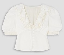 Rihanna Bluse aus Baumwoll-Voile mit Spitzenbesatz