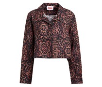 The Harlow Cropped Hed aus Leinen it Leopardenprint