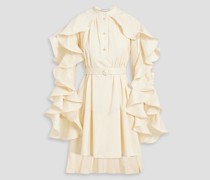 Prosper Kleid aus Popeline aus einer Baumwollmischung mit Rüschen und Gürtel