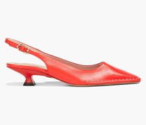 Slingback-Pumps aus Leder