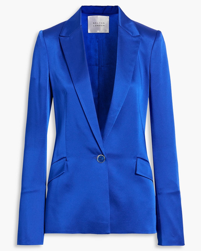 GALVAN Damen Blazer aus glänzendem Crêpe