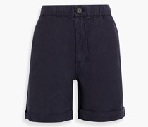 Shorts aus Twill aus einer Leinen-, TENCEL™-Baumwollmischung