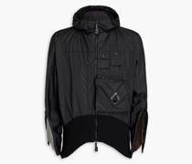 Kapuzenjacke aus Shell mit Strickeinsatz