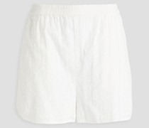 April Shorts aus Baumwolle mit Lochstickerei S
