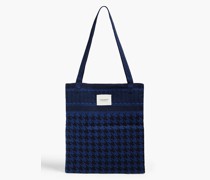 Tote Bag aus Baumwoll-Jacquard mit Hahnentrittmuster