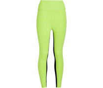 Liya Airweight neonfarbene Stretch-Leggings mit Streifen