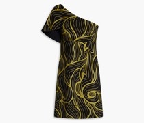 Ottoline bedrucktes Minikleid aus Scuba mit asymmetrischer Schulterpartie