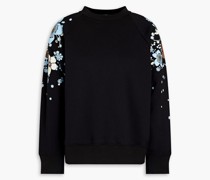 Sweatshirt aus Baumwollfrottee mit floralem Print