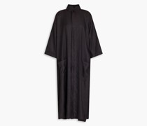 Midikleid aus einer Woll-Seiden-Leinenmischung mit Flammgarneffekt