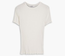 Geripptes T-Shirt aus Supima®-Baumwoll-Jersey M