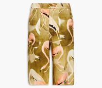Caipso bedruckte Shorts aus Satin