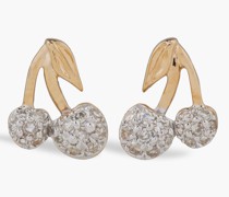 Ohrringe aus 14 KT. Gold mit Diamanten