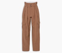 Space For Giants Karottenhose aus Leinen mit Gürtel 0