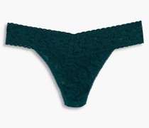 Original halbhoher String aus elastischer Spitze