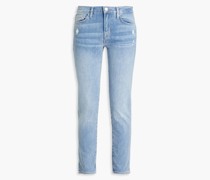 Le Garcon halbhohe Jeans mit schmalem Bein inDistressed-Optik 23
