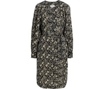Amel Kleid aus Baumwollgaze mit floralem Print und Gürtel
