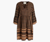 Zoe gerafftes Minikleid aus Baumwoll-Jacquard