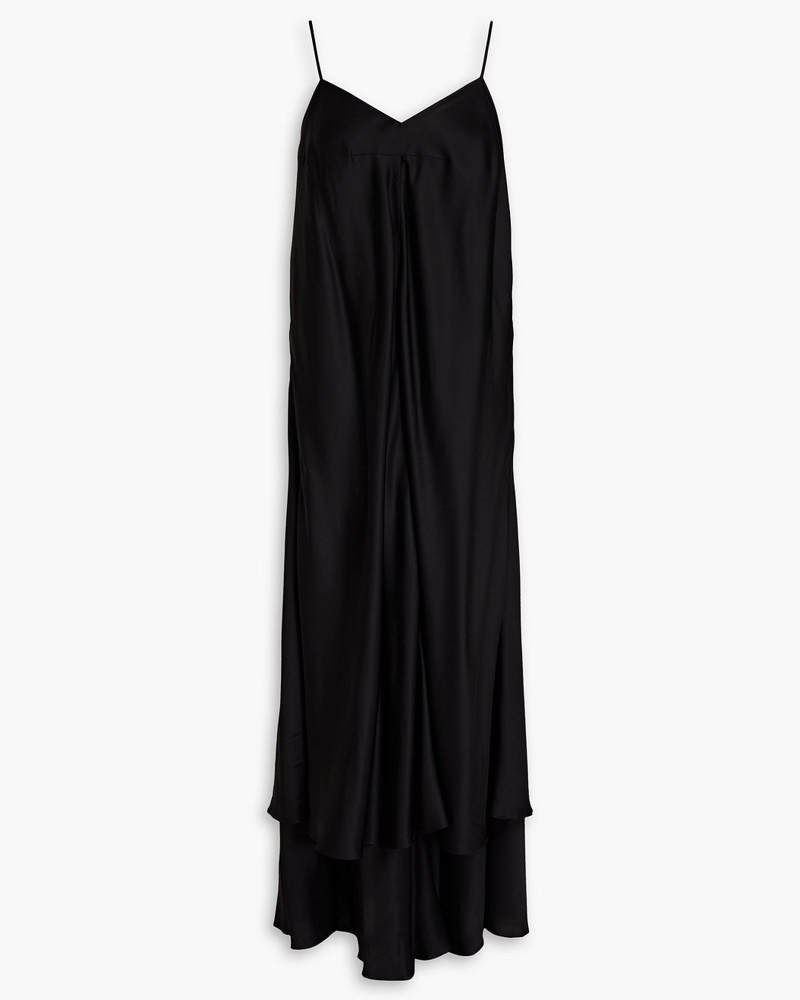 Maison Margiela Damen Mehrlagiges Slip Dress inMaxilänge aus Satin