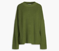 Pullover aus gerippter Merinowolle