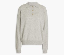 Melierter Pullover aus Kaschmir mit Polokragen M