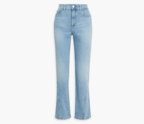 Patti hoch sitzende Jeans mit geradem Bein inausgewaschener Optik 25