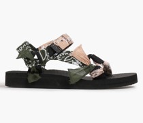 Trekky Sandalen aus Gaze und Canvas mit Paisley-Print