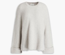 Oversized-Pullover aus gebürstetem Rippstrick