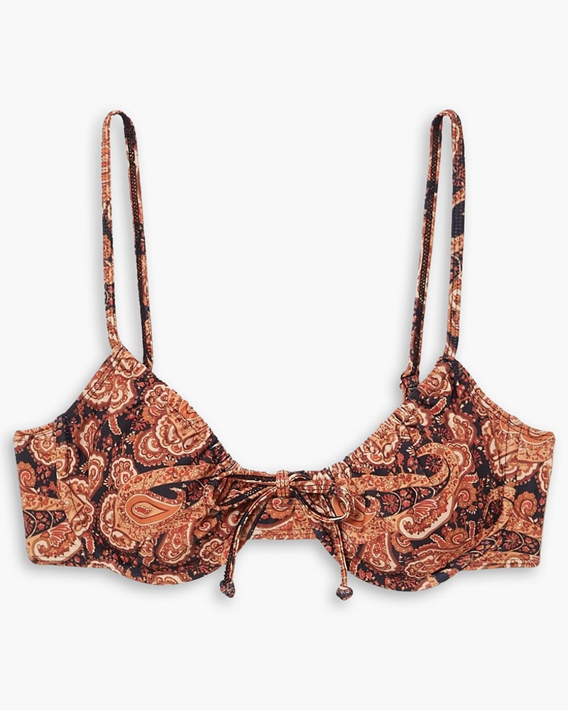 Faithfull The Brand Damen Sariska Bikini-Oberteil mit Paisley-Print und Bügel