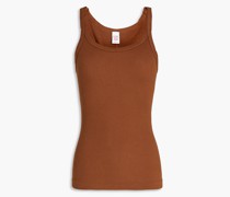 Geripptes Tanktop aus Baumwoll-Jersey