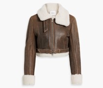 Cropped Jacke aus Shearling